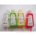 hot sale multicolor lable information silicone hand sanitizer holder